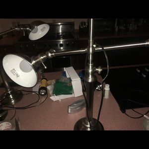 Two very heavy Luminarie desk lamps